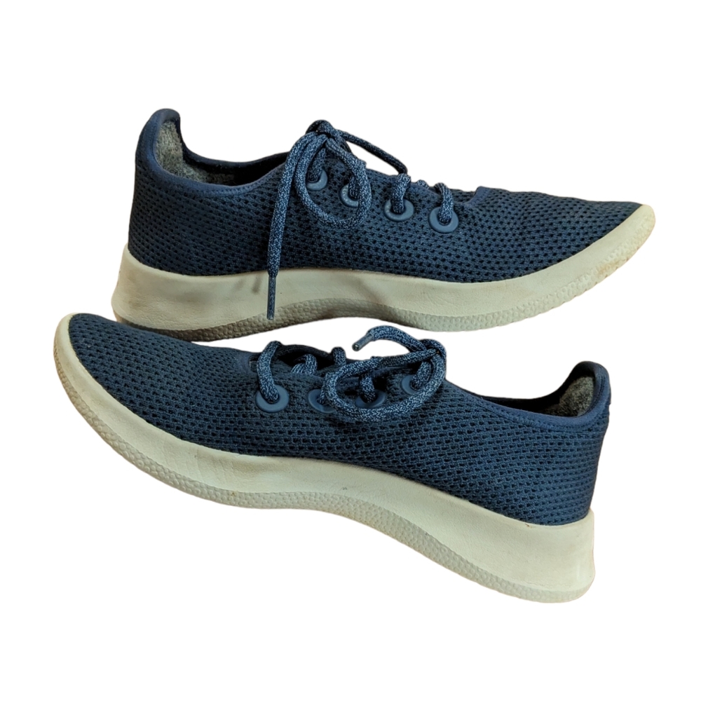 Allbirds Navy Tree Runner Sneakers Size 9 - Picture 11 of 12